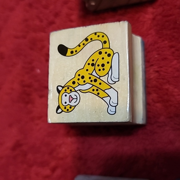 Set of 11 African Wildlife Wooden Rubber Stamps - Picture 3 of 12